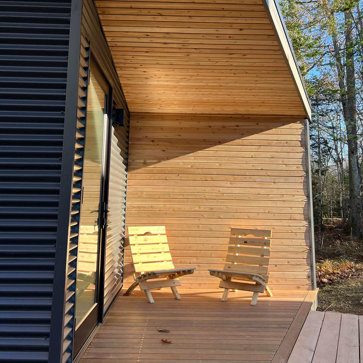Megunticook River custom sauna in Camden, Maine — view 2