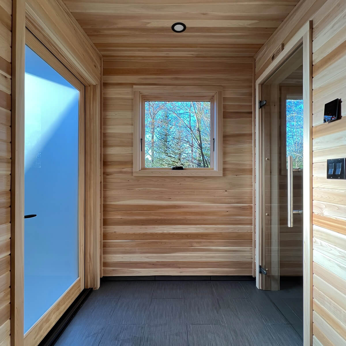 Megunticook River custom sauna in Camden, Maine — view 8