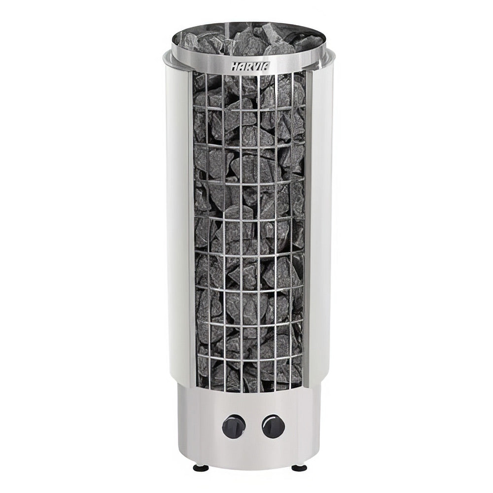 Cilindro Half Series 8kW Stainless Steel Sauna Heater at 240V 1PH with Built-In Time and Temperature Controls