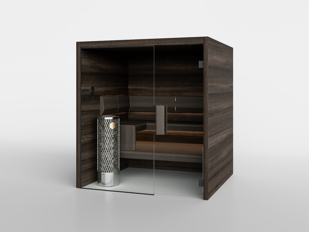 TAIVE cabin in Hiili with the L-Divan bench