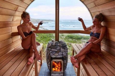 Sauna Wood Stove Chimney Kit, Barrel