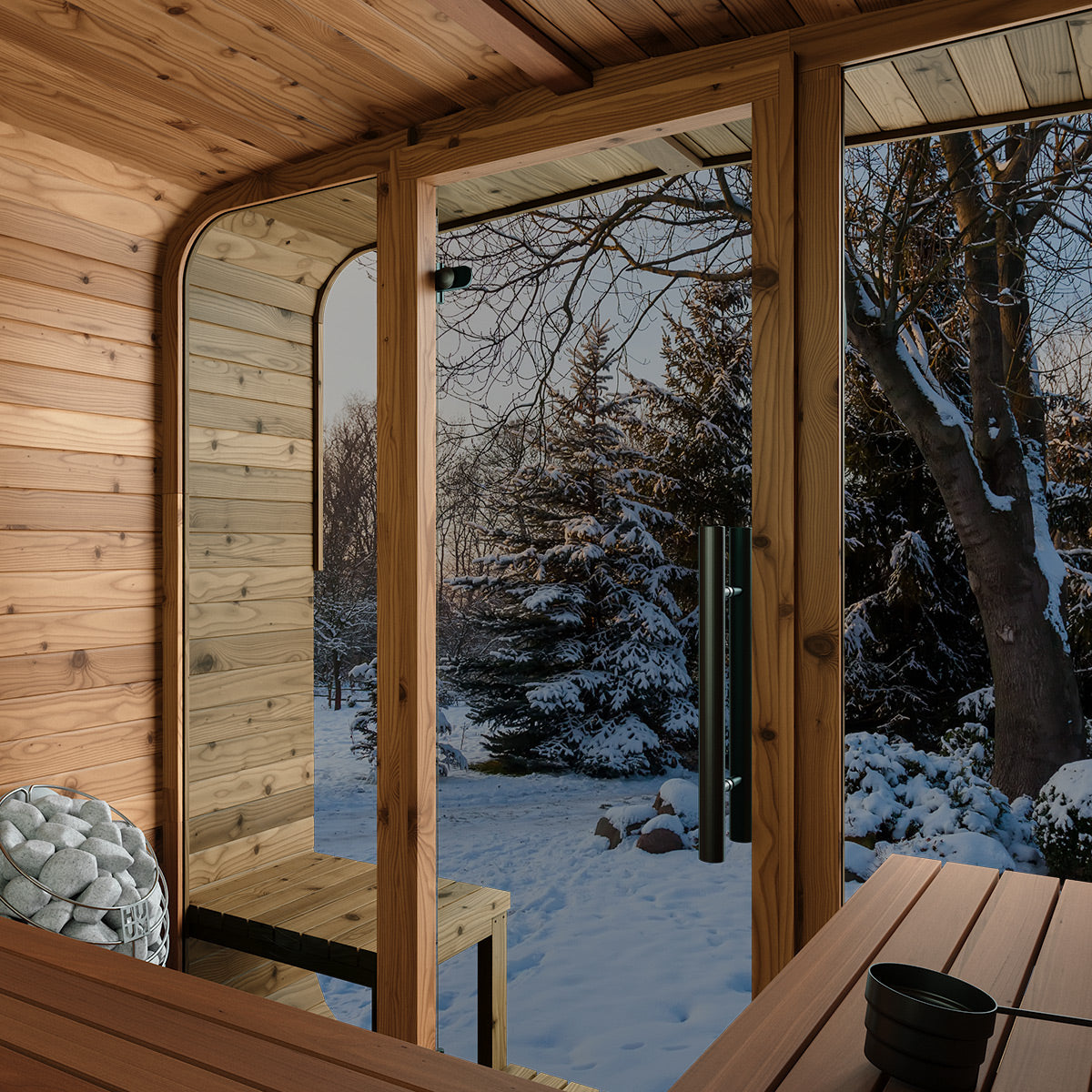 Thermory No 42 Square Sauna / window