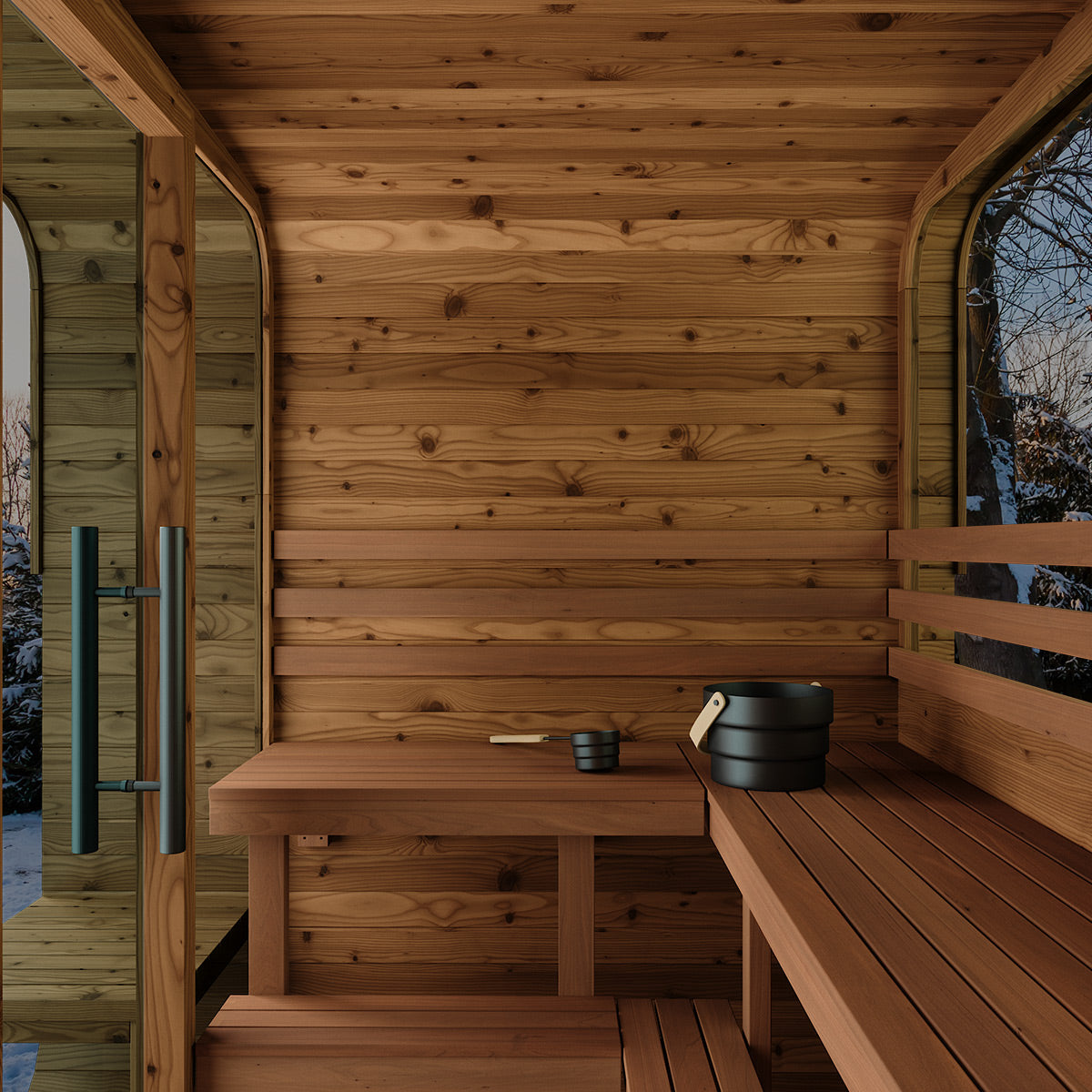 Thermory No 42 Square Sauna / window