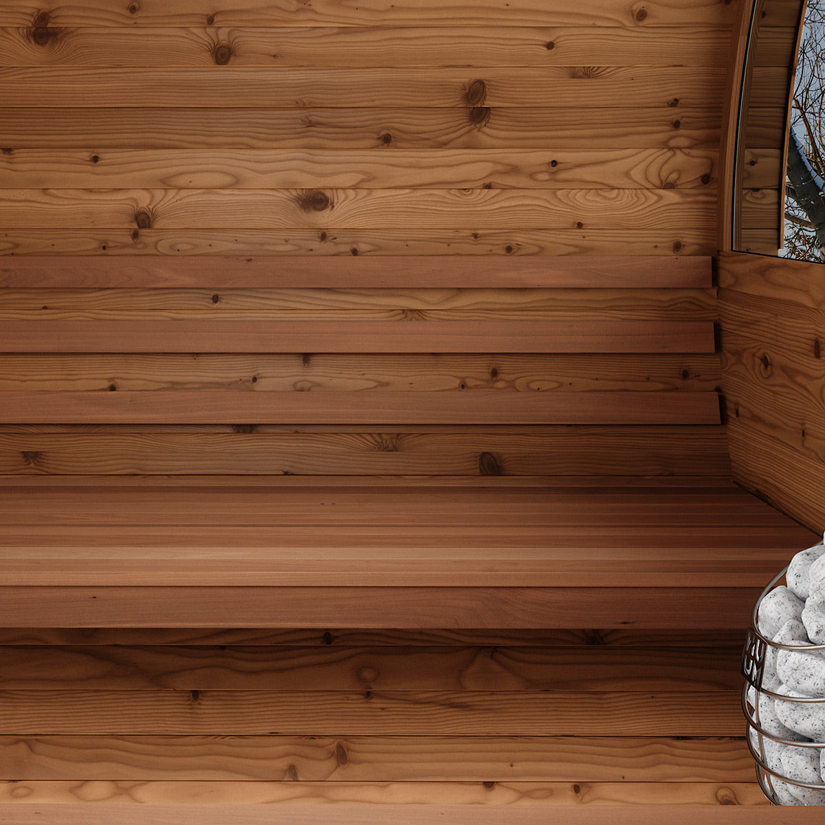 Thermory No 61 DIY Barrel Sauna Kit with Porch