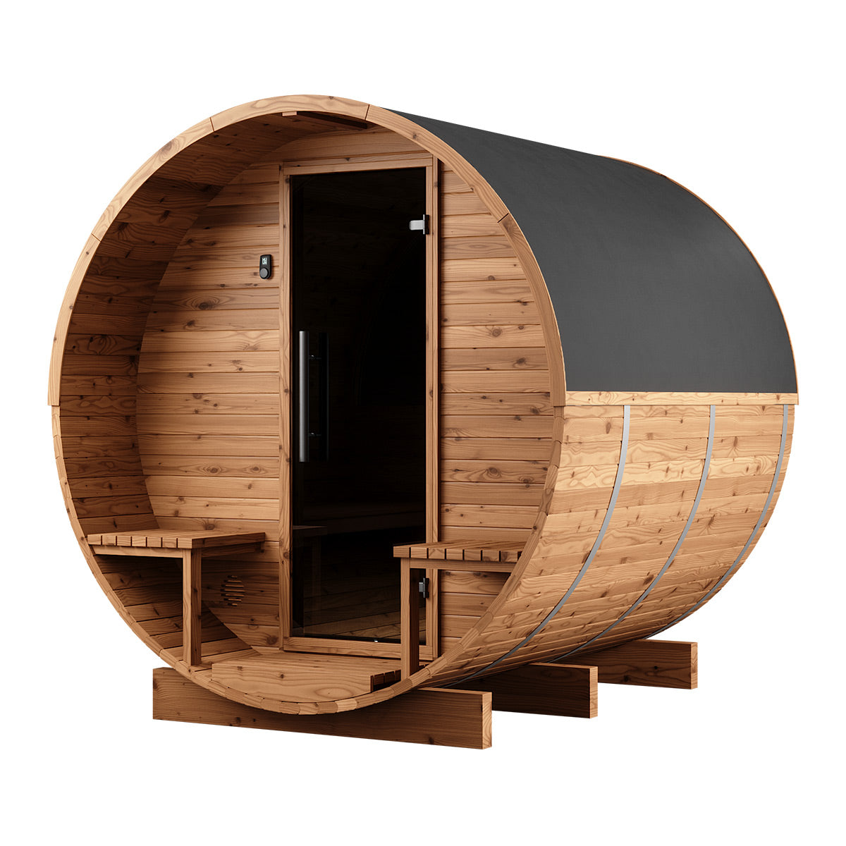 Thermory No 61 DIY Barrel Sauna Kit with Porch