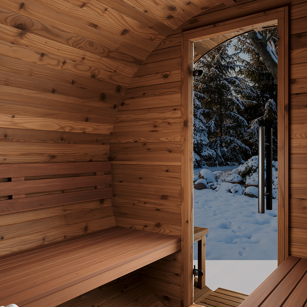 Thermory No 61 DIY Barrel Sauna Kit with Porch