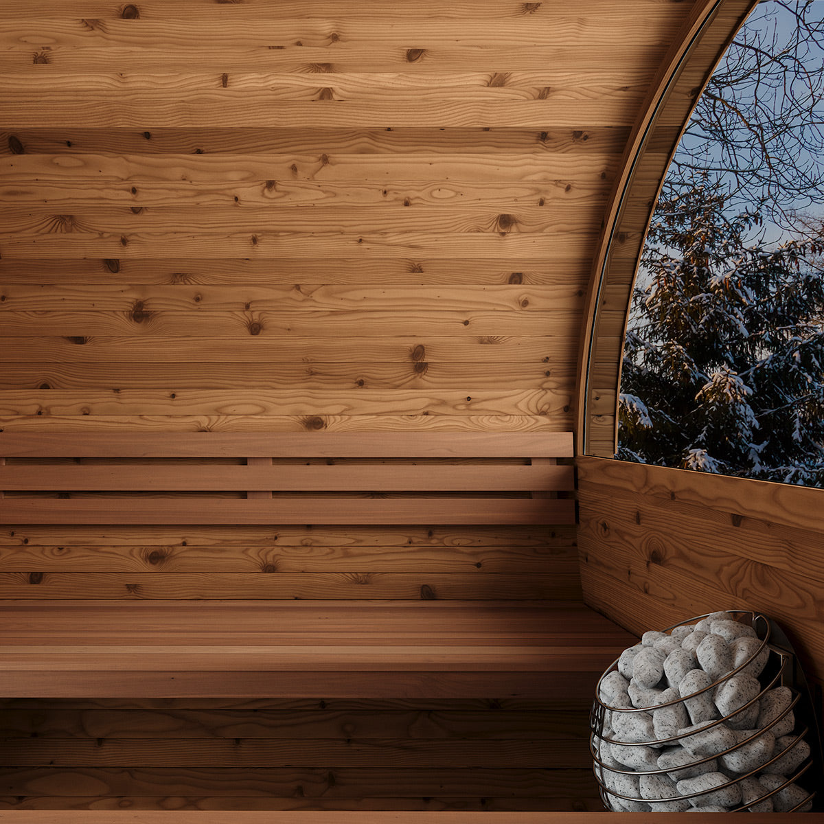 Thermory Ignite No 62 barrel sauna — interior view 5
