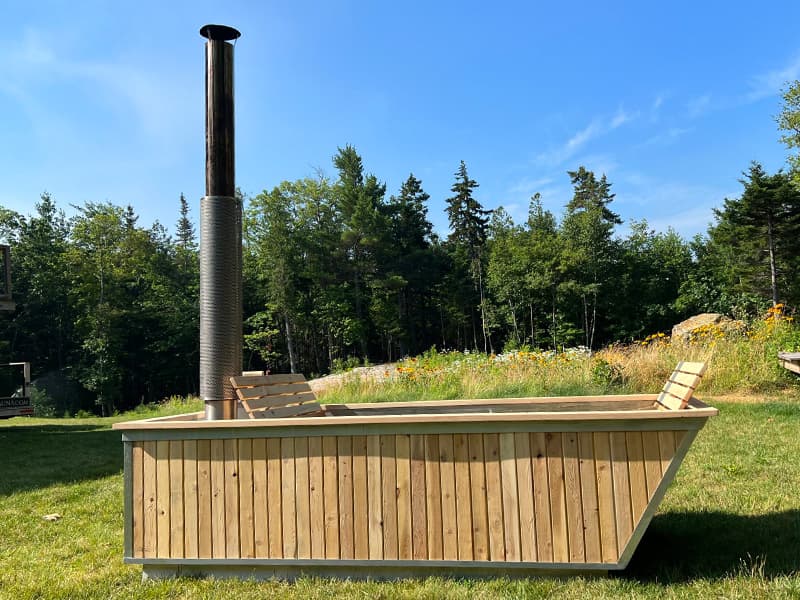 wood fired hot tub