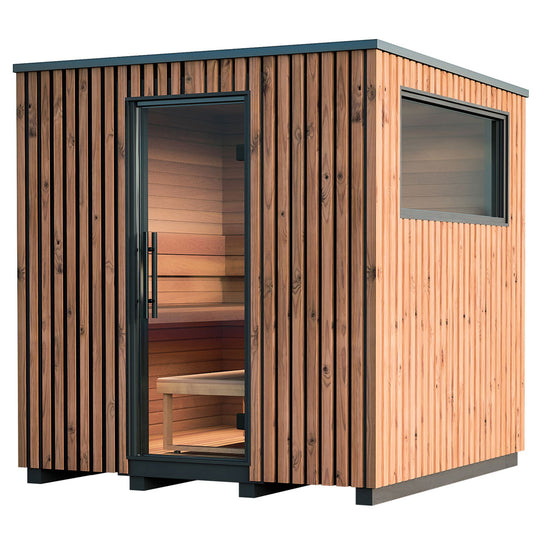 Garda Thermo-Pine, Fully-Assembled, Outdoor Cabin Sauna