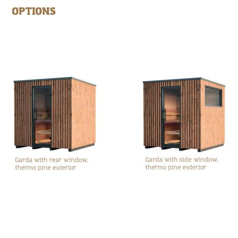 Garda Thermo-Pine, Fully-Assembled, Outdoor Cabin Sauna