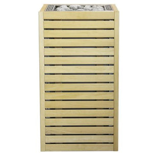 HUUM CORE alder-panelled sauna heater, stones loaded