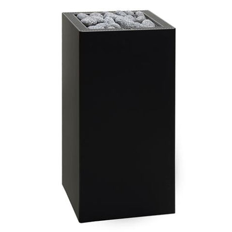 HUUM CORE sauna heater in black steel, stones loaded