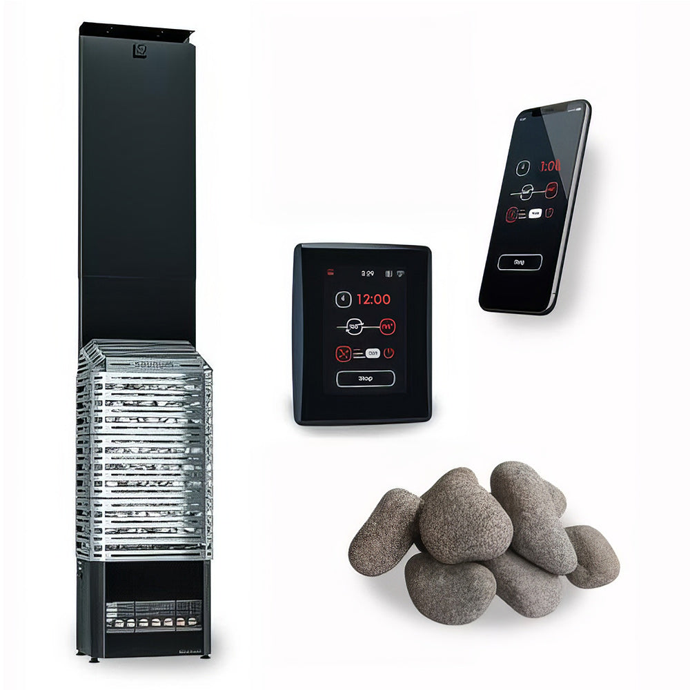 Saunum AIR Series Sauna Heater — 5 kW, Anthracite Grey