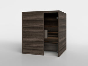 TAIVE cabin in Hiili with the Basic two-tier bench