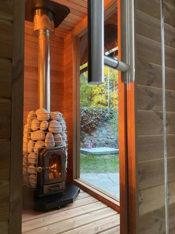 Sauna Wood Stove Chimney Set, Thru-Ceiling