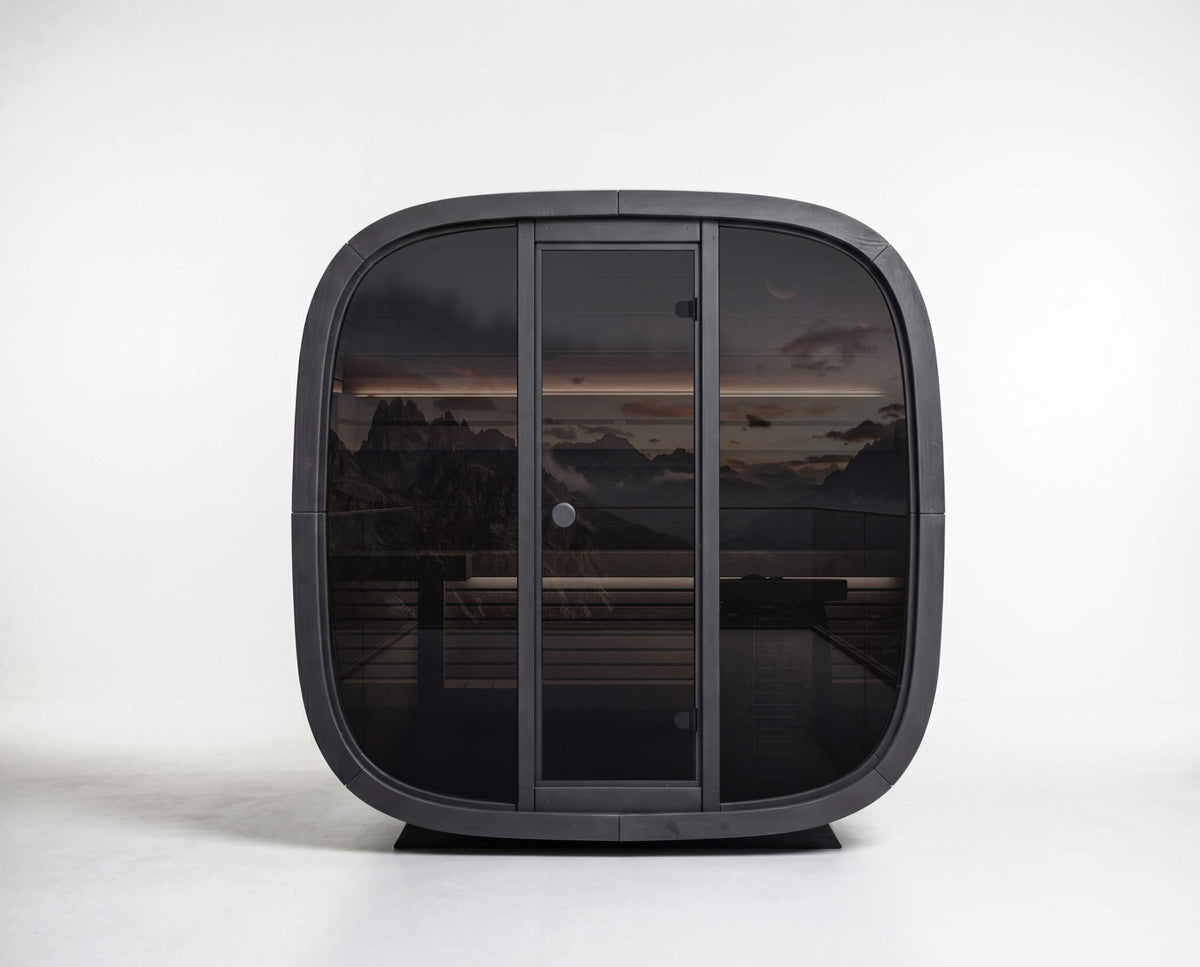 Leil Black Cube Classic 4-person outdoor sauna