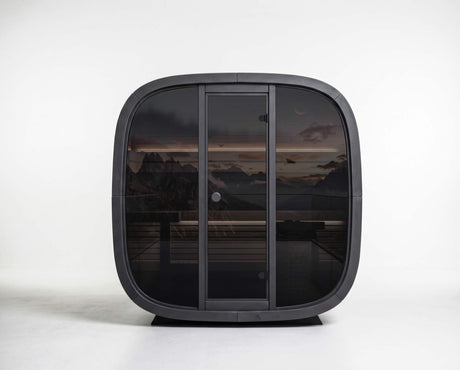 Leil Black Cube Classic 4-person outdoor sauna