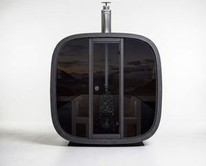 Leil Black Cube Comfort 6-person outdoor sauna
