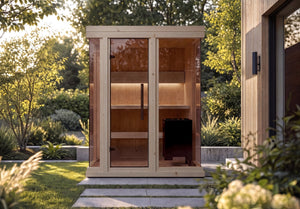 Leil Celto S outdoor sauna in a garden