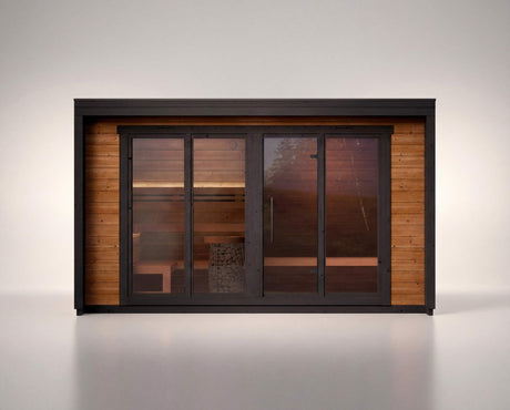 Leil Patio L outdoor sauna with front room
