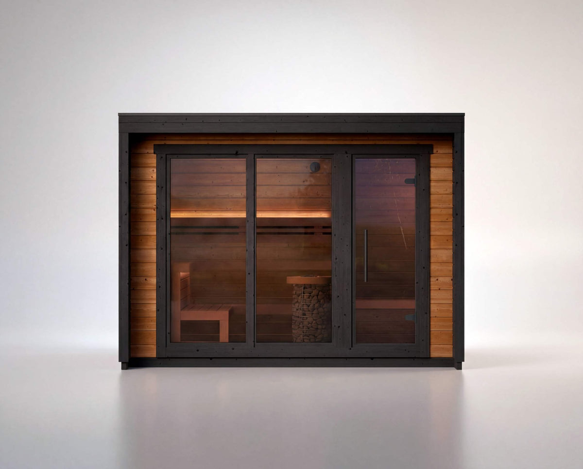 Leil Patio M outdoor sauna with front room