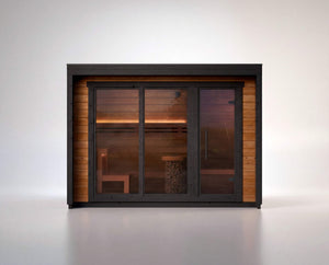Leil Patio M outdoor sauna with front room