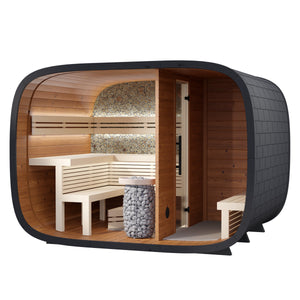 Leil Round Cube Double, angled view