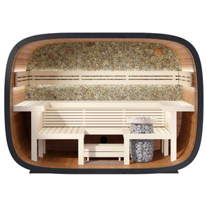 Leil Round Cube Relax with juniper wall