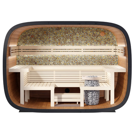 Leil Round Cube Relax with juniper wall
