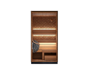 Leil Viva 120 interior with hexagon deco panel
