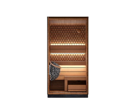 Leil Viva 120 interior with hexagon deco panel
