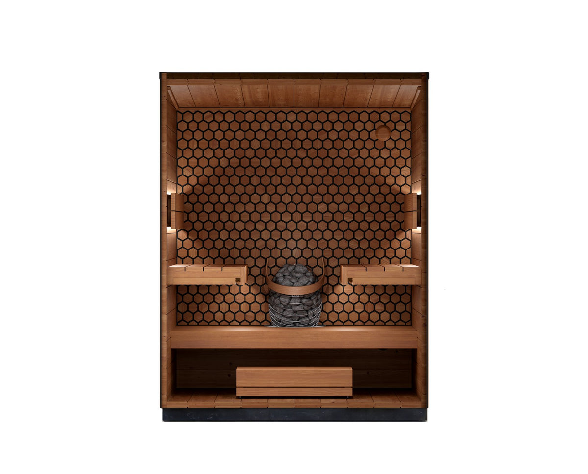 Leil Viva 180 interior with hexagon deco panel