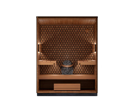 Leil Viva 180 interior with hexagon deco panel