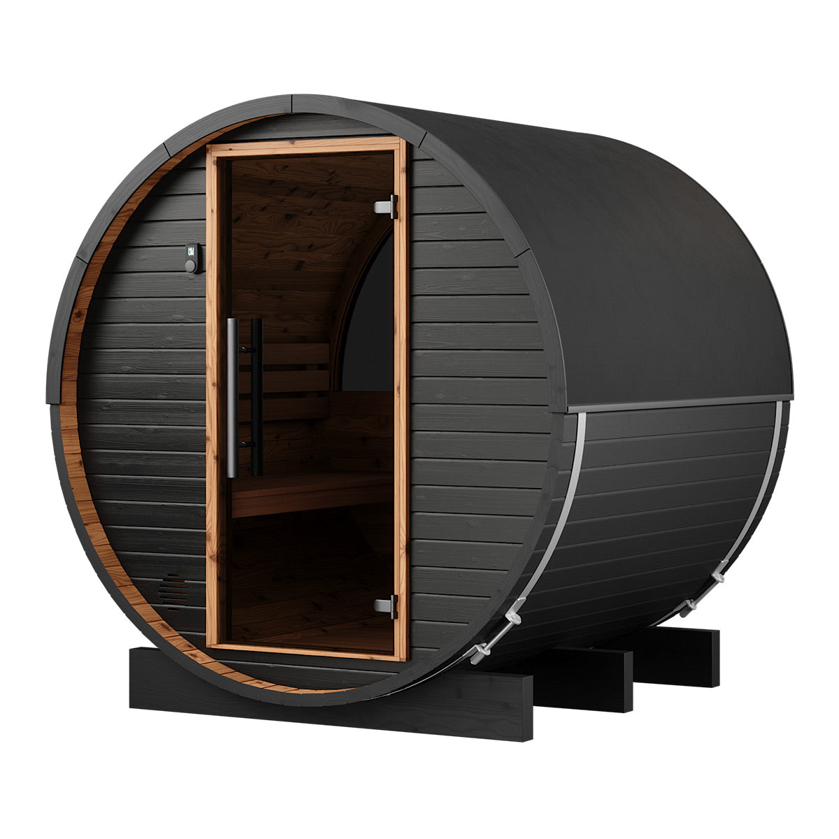 Thermory Ignite No 52 barrel sauna — exterior view 2