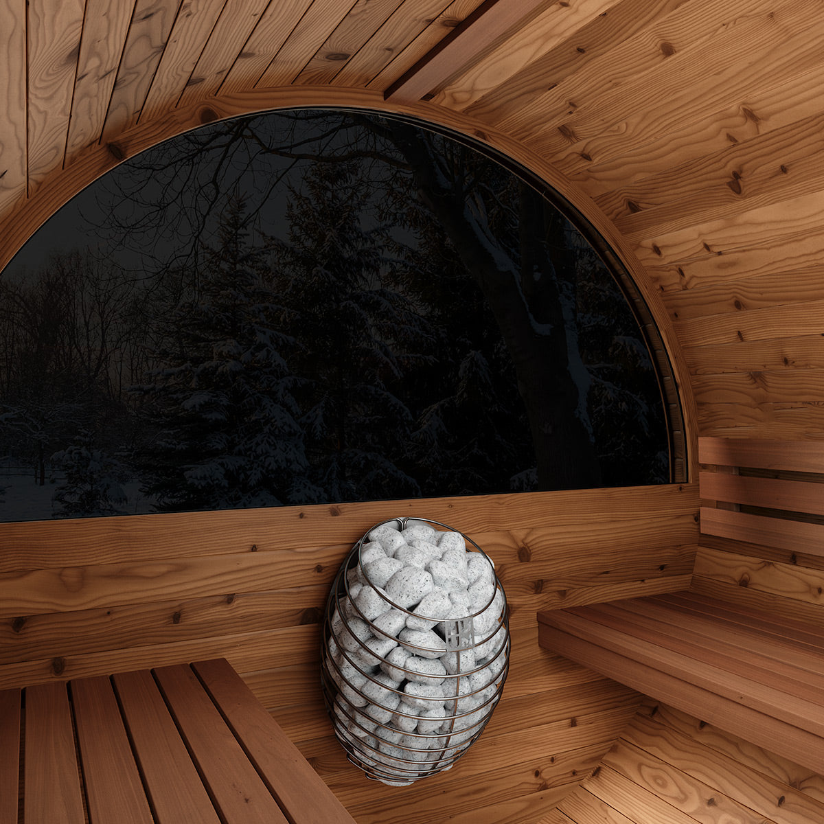 Thermory Ignite No 52 barrel sauna — interior view 3