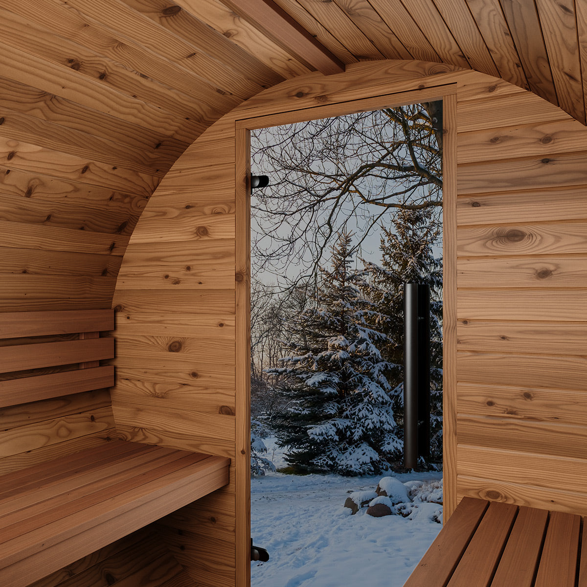 Thermory Ignite No 52 barrel sauna — interior view 4