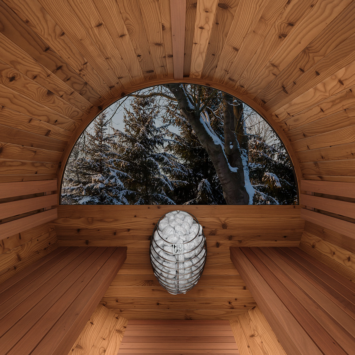 Thermory Ignite No 54 barrel sauna — interior view 2