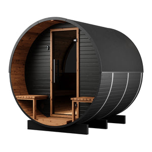 Thermory Ignite No 60 barrel sauna — exterior view 2