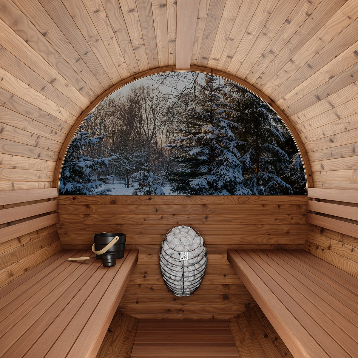 Thermory Ignite No 60 barrel sauna — interior view 2