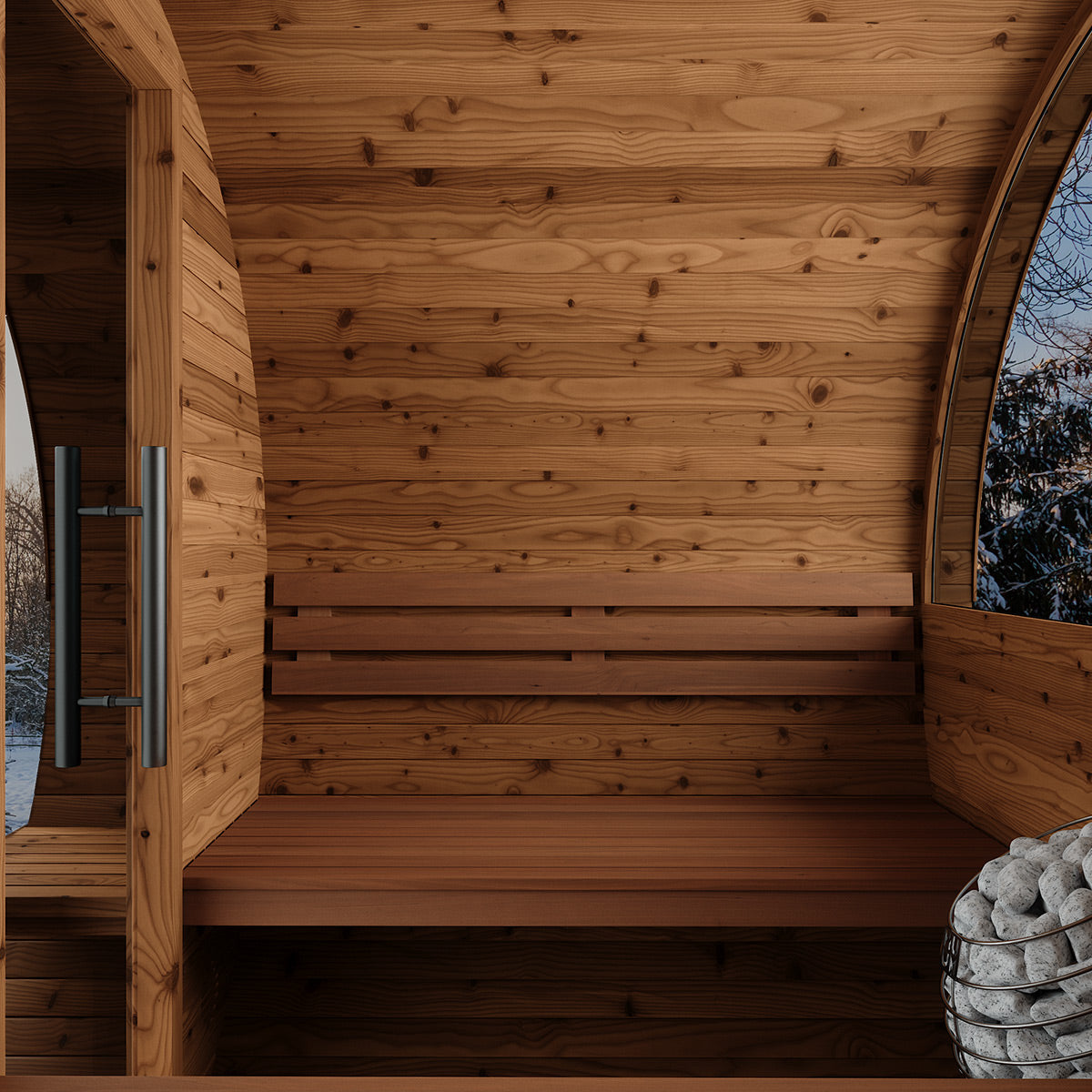 Thermory Ignite No 60 barrel sauna — interior view 5