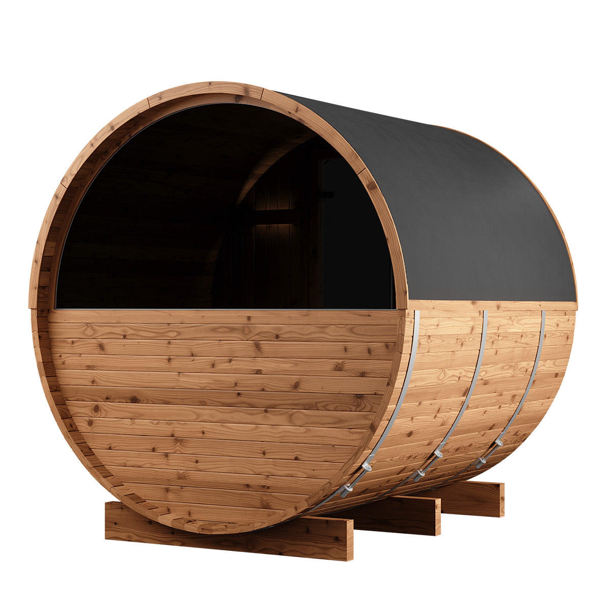 Thermory No 60  DIY Barrel Sauna Kit w/Window & Porch