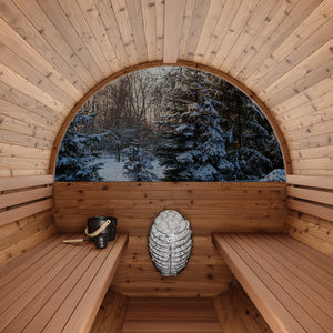 Thermory No 60  DIY Barrel Sauna Kit w/Window & Porch