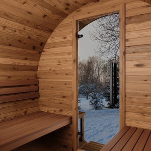 Thermory No 60  DIY Barrel Sauna Kit w/Window & Porch