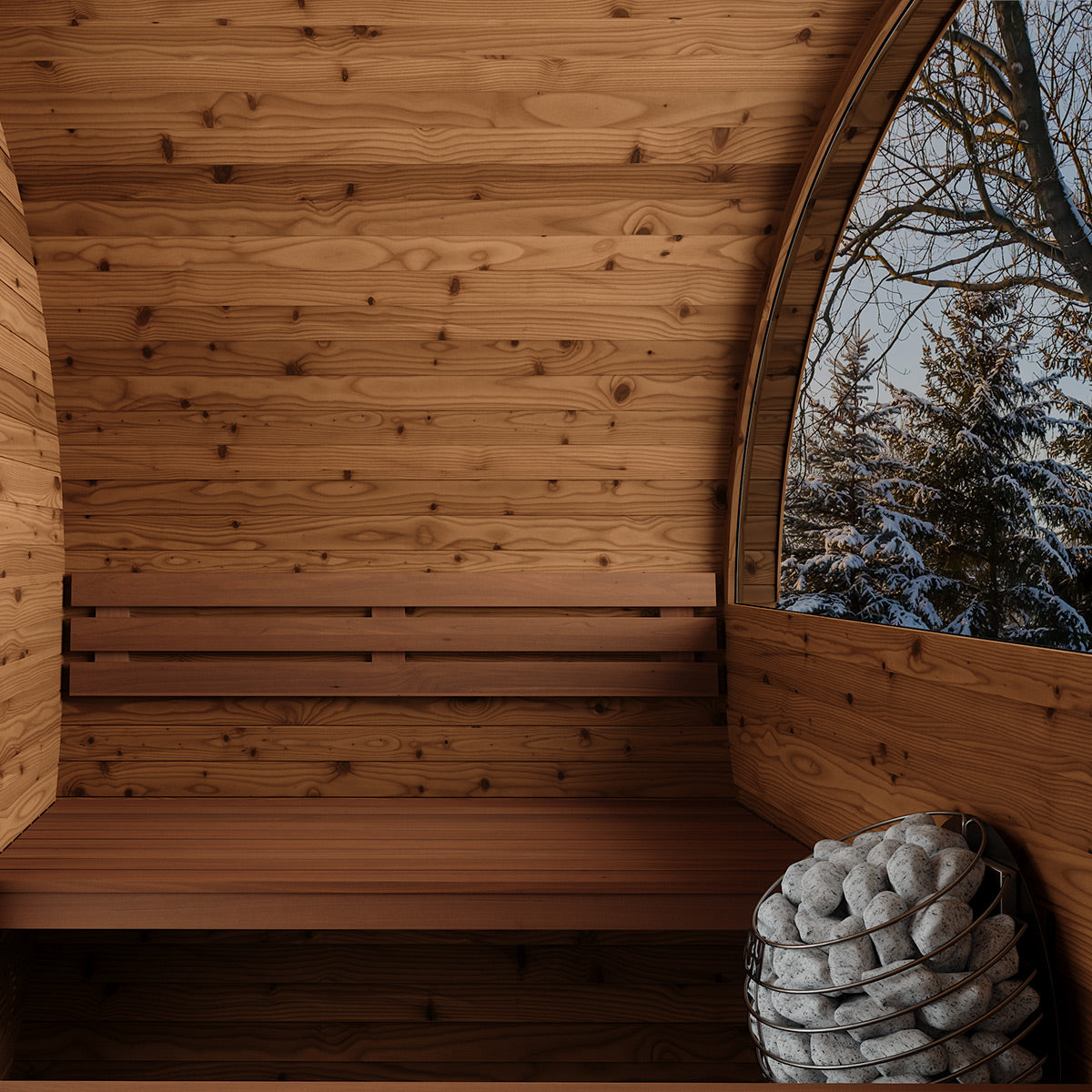 Thermory No 60  DIY Barrel Sauna Kit w/Window & Porch