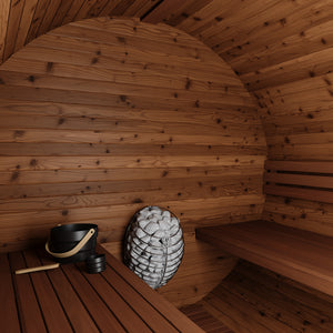 Thermory No 61 DIY Barrel Sauna Kit with Porch