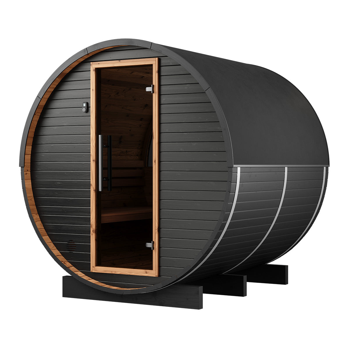 Thermory Ignite No 62 barrel sauna — exterior view 2