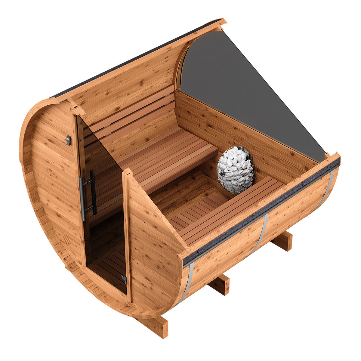 Thermory Ignite No 62 barrel sauna — interior view 1