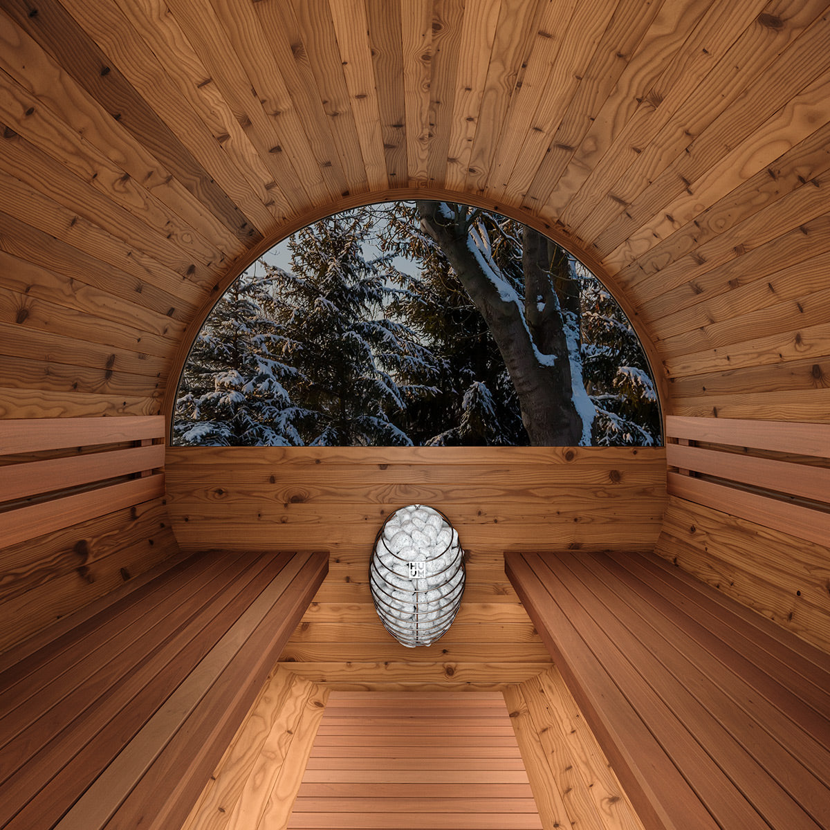 Thermory Ignite No 62 barrel sauna — interior view 2