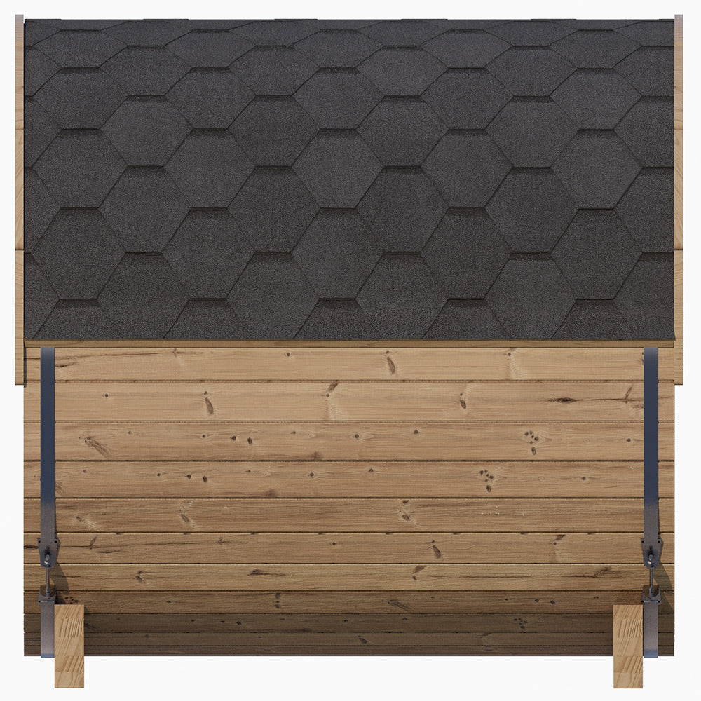 SaunaLife Model E7G Sauna Barrel Glass Front