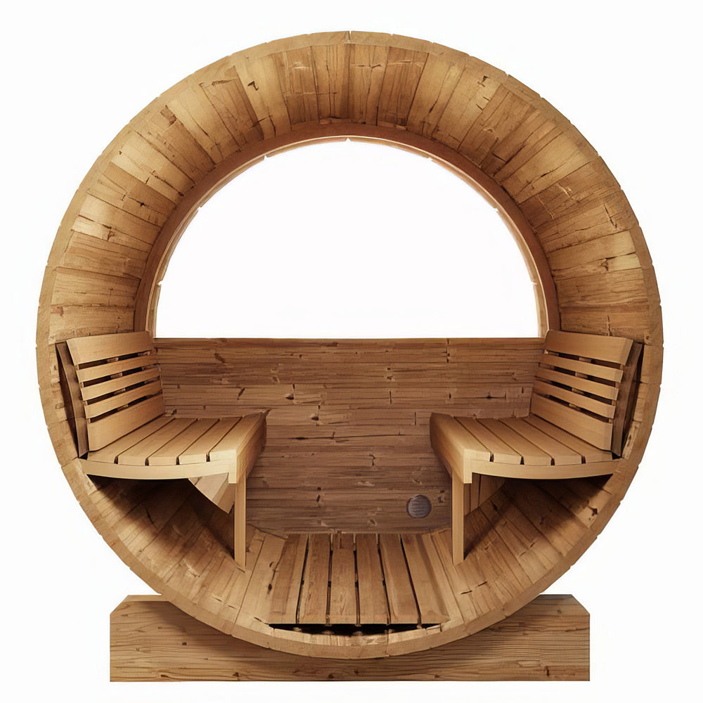 SaunaLife Model E7G Sauna Barrel Glass Front